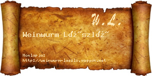 Weinwurm László névjegykártya